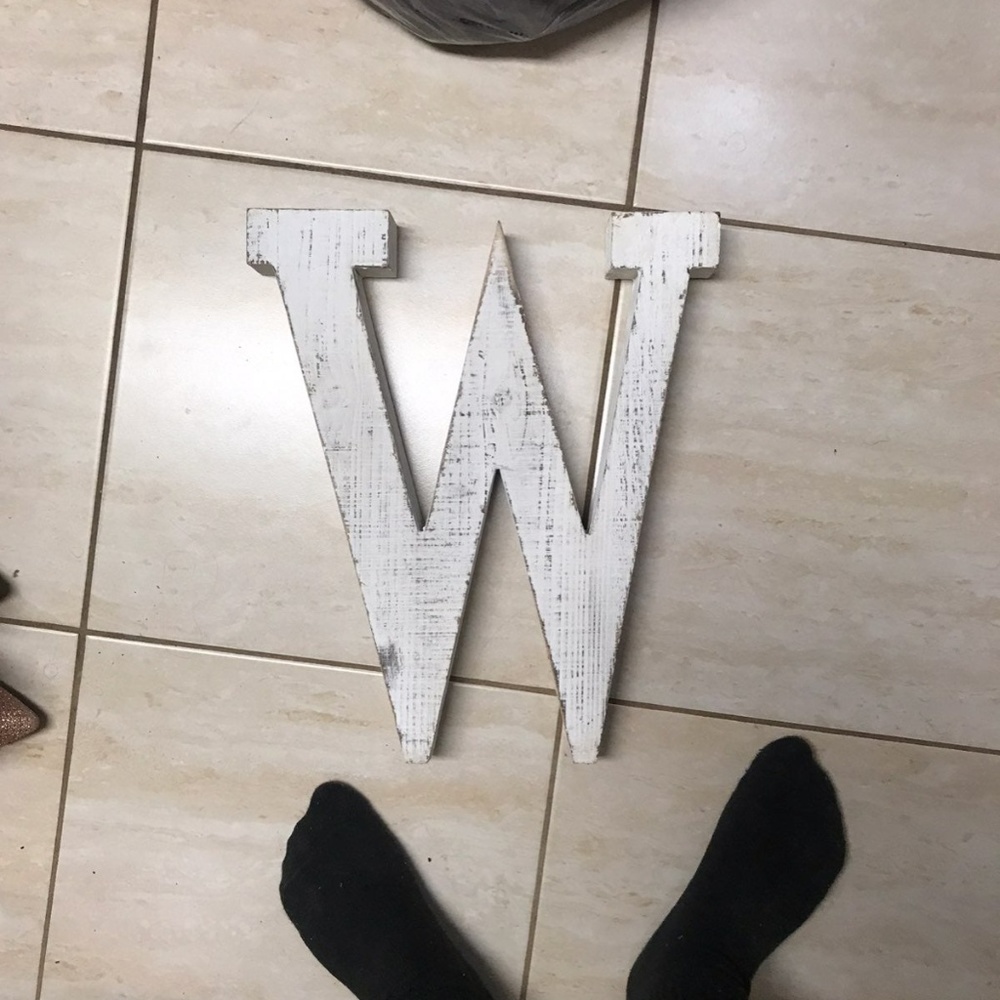 Large Rustic W wall decor